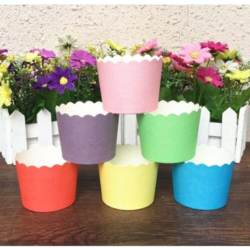Free Shipping 100pcs/lot Small Size 6*5*4.5cm Pure Color Paper Cupcake Liners/ Muffin Cups/ Cake Wrappers