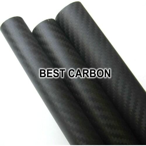 Free shiping 40mm x 37mm x 2000mmm High Quality Twill 3K Carbon Fiber Fabric Wound Tube