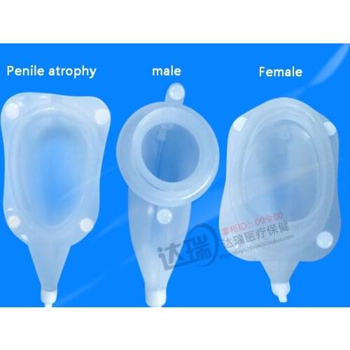 Free shipping female/male urine bag urine collection set with special briefs Silicone urinal bag set