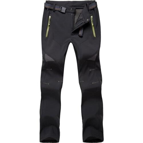 Man Winter Fishing Waterproof Softshell Trouser Camping Trekking Fleece Outdoor Climbing Skiing Heated Hiking Pants