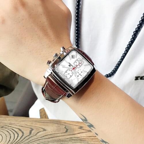 MEGIR Fashion Casual Men Watch Luxury Military Sports Watches Leather Band Waterproof Quartz Wristwatches Male Relogio Masculino