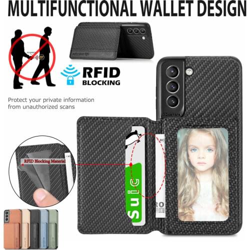 Wallet Anti-theft Case For Samsung Galaxy S21/S20 Plus/Ultra/FE S10 Plus Note 20 Ultra A02S A12 A22 A32 A50 A51 A52 A71 A72 A82