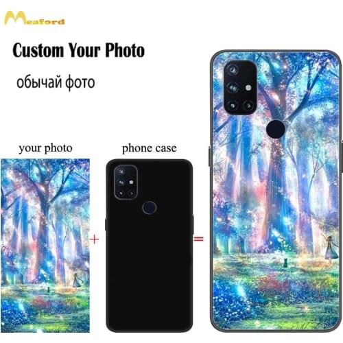 Customized DIY Phone Case For Oneplus Nord N10 CE 5G N100 9R 8 8T 7 Pro 7T 6 6T 5 5T 3 3T Case One Plus 9 EU 9 R Black TPU Cover
