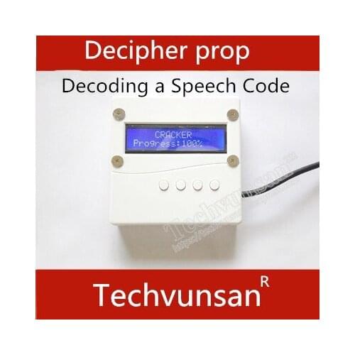 Human chamber of escape game Mysterious Decoder Cracking device Decipher prop cracker inserts USB to get a voice password unlock