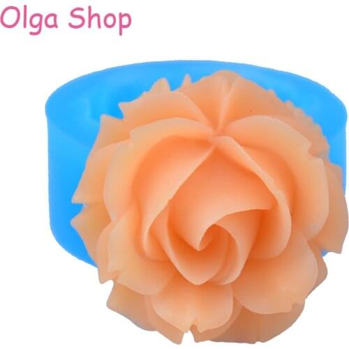 HYL046 33.1mm Rose Flower Silicone Mold - Cake Decoration, Sugarcraft, Fondant, Resin, Clay, Candy, Gum Paste, Candle, Chocolate