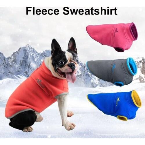 Fleece Pet Dog Clothes Jacket 2020 Winter French Bulldog Clothing Puppy Dog Coat For Small Dogs Chihuahua Pug CashmereSweatshirt