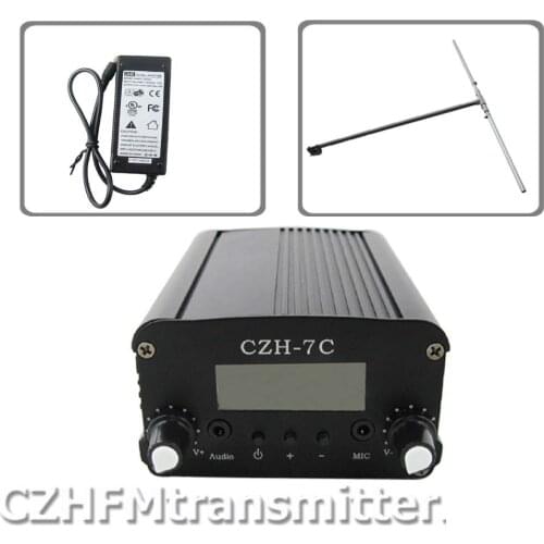 FMUSER 7w FM stereo PLL transmitter+1/2 Wave dipole antenna +Powersupply KIT free shipping