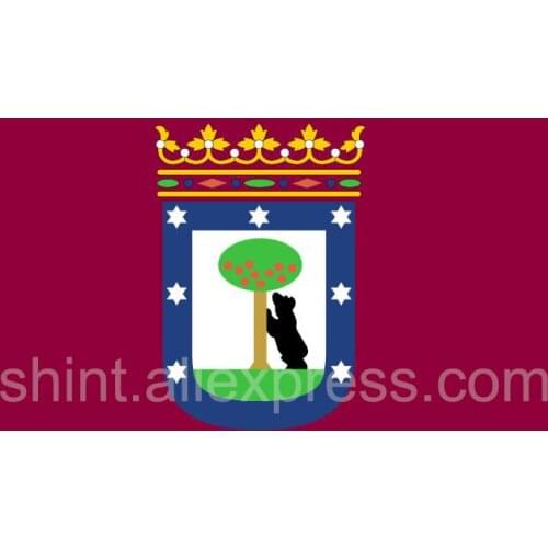 Spain Bandera de Madrid capital City Flag 3ft x 5ft Polyester Banner Flying 150* 90cm Custom outdoor