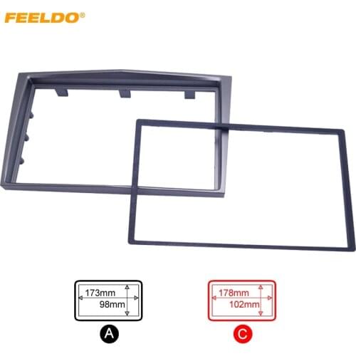 FEELDO Car 2Din Stereo Dash Installation Kits Frame Panel Audio Radio Fascia For Opel Astra(H) /Zafira(B)/Corsa(D) Antara