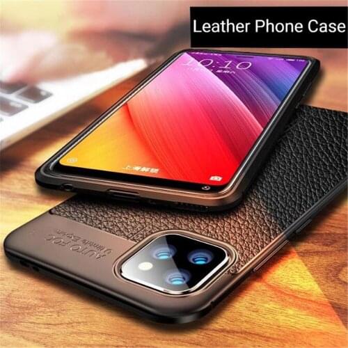 Leather Texture Mobile Phone Case For iPhone 12 Pro Max 12 Mini 11 XR XS Max X 8 7 6S 6 Plus Soft Silicone Phone Back Cover