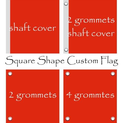AMMIWAY Square Shape Single or Double Sided Custom Flags Company Advertising Logo Sports Indoor Outdoor Club Banner and Flags