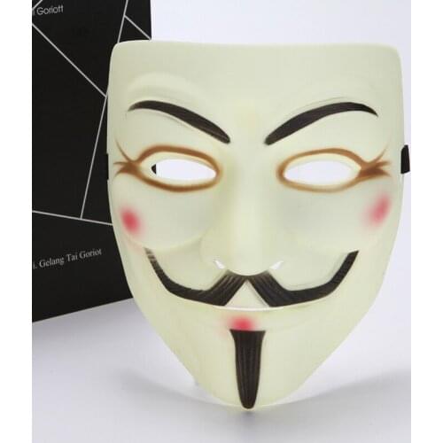 10 Pcs/Lot V for Vendetta Eyeliner Mask Cosplay Costume Accessory Funny Masks Halloween Masquerade Party Horror Mask