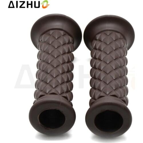 7/8'' 22mm Motorcycle Handle Grips Silicone Retro Vintage Cafe Racer Handle Bar Grip For Kawasaki Yamaha Ducati Honda Suzuki