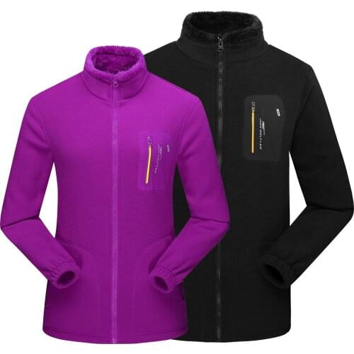 Men Women Full-zip Soft Polar Fleece Jacket Coat Top Windbreaker For Spring Autumn Winter Outdoor Classic Fit Hiking Camping