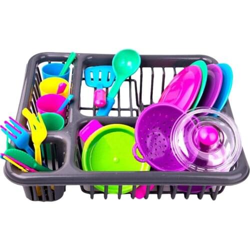 28PCS Creative Children Play House Toys Kitchen Cutlery Set Childrens Game Simulation Tableware Cooking Toys