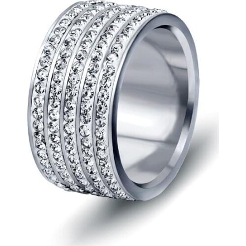 2021 New Fine Jewelry wholesale 3 Colors Crystal from Austrian Explosion models Europe inlaid zircon stainless steel Fit Women