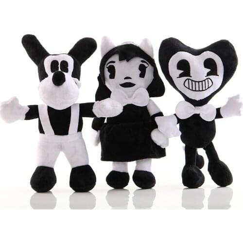 30cm Bendy Plush Toys Thriller Game Ink Machine Soft Stuffed Peluches Dolls Funny Anime Bendy Plush Pillow Toys Halloween Gifts