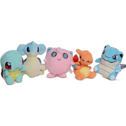 Pokemon Pikachu Lapras Squirtle Jigglypuff Charizard Blastoise Meowth Plush Toys Cute Animal Stuffed Doll Gifts For Children