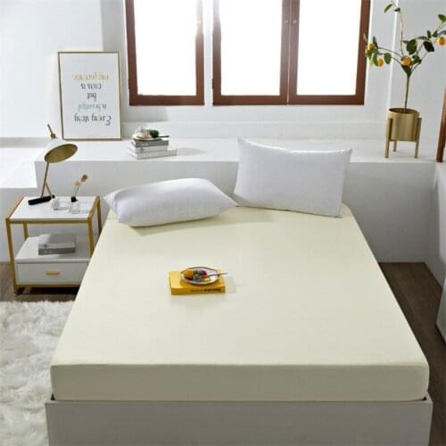 Modern Simple Style Solid Color Bed Sheet Fitted Sheet Elastic Band Children Anti-crease Portable Fitted Sheets Cover For Bed