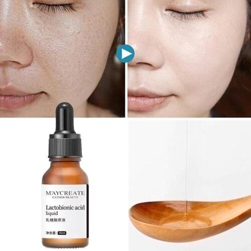 15ml Lactobionic Acid Solution Shrinks Pores And Relieves Acid Closed Essence Renewal Face Face Skin Fruit Essenc C1Z5