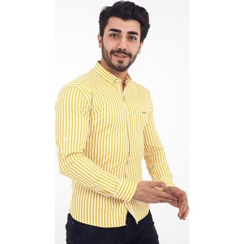 Hilti 232432 Slim Fit Striped Men 'S Shirt