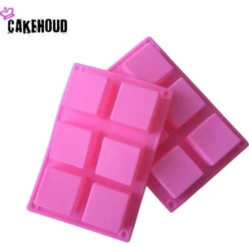 CAKEHOUD Positive Square Cake DIY Baking Pastry Tools Non-stick Silicone Molds for Muffin,Chocolate,Mousse,Fondant and Pudding