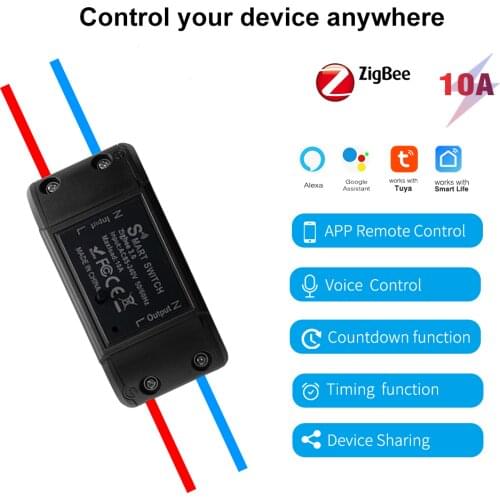 Lamp Universal Tuya Zigbee 3.0 Smart WiFi Switch 10A Wiring-free Timing Smart on-off Device Voice APP Remote Control