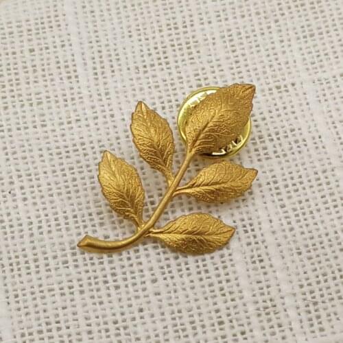 Vintage Retro Leaves Brass Brooch Costume Jewelry Unique Antique Leaf Badge Pin Goth Jewelry