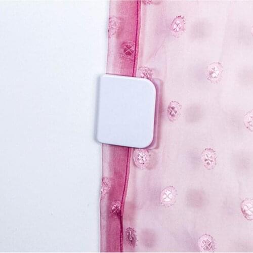 2pcs Shower Curtain Clips Anti Splash Spill Stop Water Leaking Guard Bathroom Shower Curtain With Self-adhesive Fixing Pad