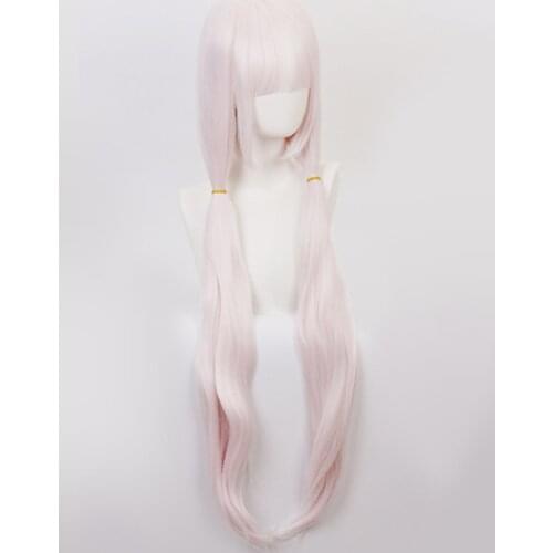 Nekopara Vanilla Cosplay Double Tail Wig Women Long Pink Straight Wig