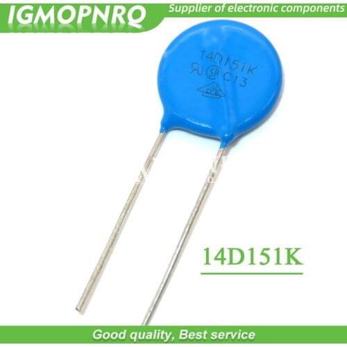 10pcs varistor 14D151K 150V piezoresistor 14D151 IGMOPNRQ