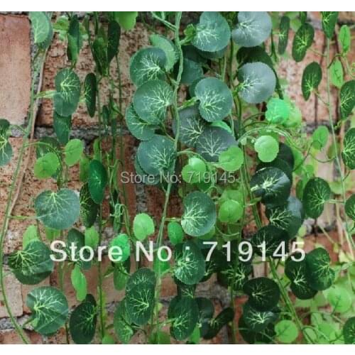2.4cm Big leaf artificial Boston ivy leaves vine Virginia creeper vine green leaf plants home garden supermarket decoration