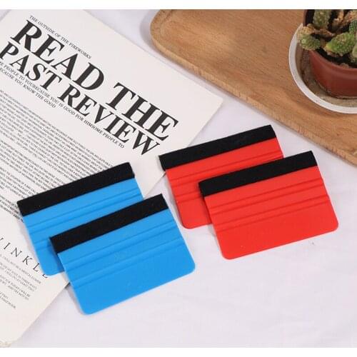 2PCS Plastic Felt Edge Squeegee Car Vinyl Wrap Application Tool Scraper Decal