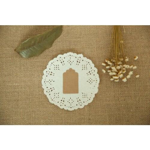 5000pcs 5*3cm Flower Head Brown Kraft Paper Price Tags DIY Gift Tags For Handmade Cake/clothing/Wedding/Party Gift Bags/boxes