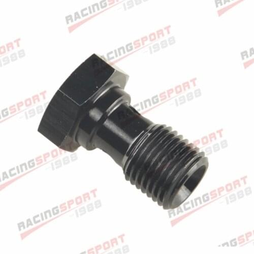 Aluminum Banjo Bolt 1/2-20 UNF Brake Fitting Adapter Black/Blue
