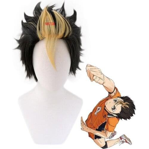 Anime Haikyuu!! Karasuno Nishinoya Yuu Short Wig Cosplay Costume Heat Resistant Synthetic Hair Haikiyu Men Women Wigs
