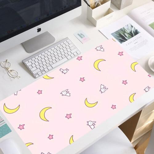 Anime kawaii Big Mouse Pad Large Rubber Gaming Mat Speed Kawaii XL MousePad Keyboard Locking Edge pink manga mouse pad gift