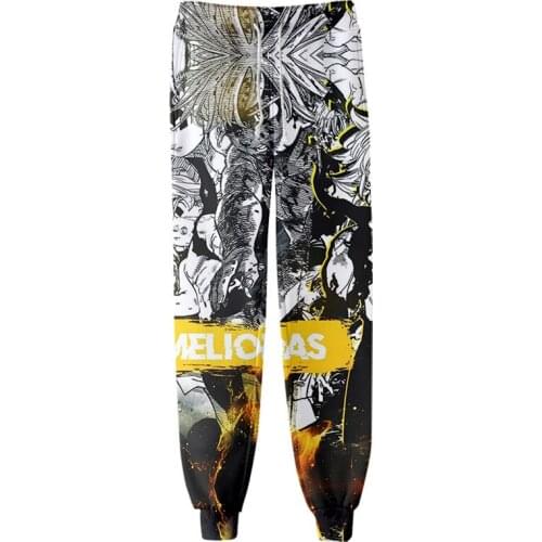 Grizzlys Sin of Sloth Harlequin king Pants The Seven Deadly Sins Nanatsu No Taizai Cosplay Sweatpants Printed Casual Trousers