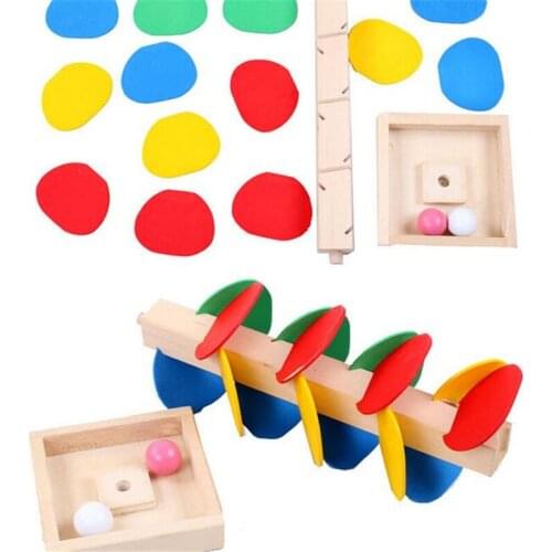 Wooden Tree Marble Ball Run Track Game Montessori Educational Toy Blocks Baby Kids Children Intelligence Early Educational Toy