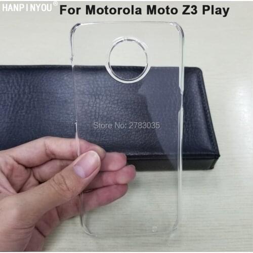 For Motorola Moto Z3 Play 6.01" Glossy Snap Phone Case Crystal Invisible Hard PC Cover Clear Protect Back Shell