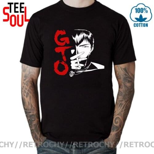 Funny Anime Great Teacher Onizuka T Shirt Men Short Sleeve GTO Manga Tshirt O-neck Cotton Tee Top Japan Eikichi T-Shirt Harajuku