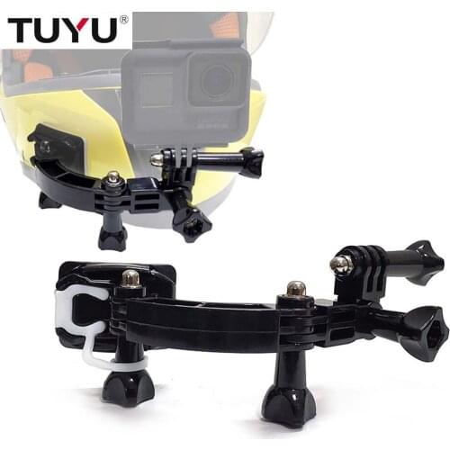TUYU Helmet Short Type Bending Extension Arm Connector Mount for GoPro Insta360 Xiaoyi Accessories Motorcycle helmet chin fixe