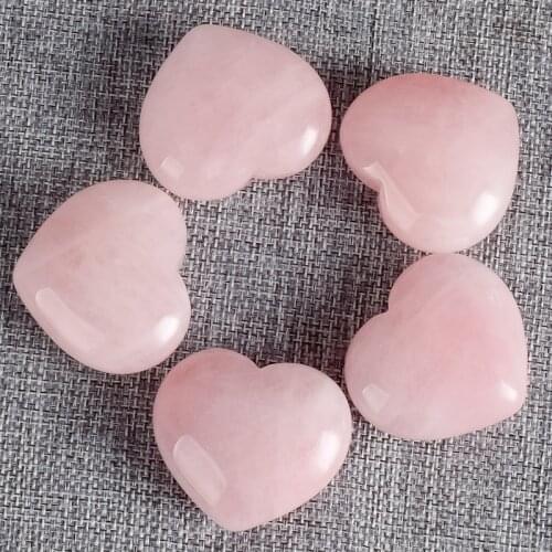 Love Stone 45x40x20 mm Rose Quartz Crystal Heart Beads stones and healing crystals Chakra Reiki Craft Wedding and Home Decor