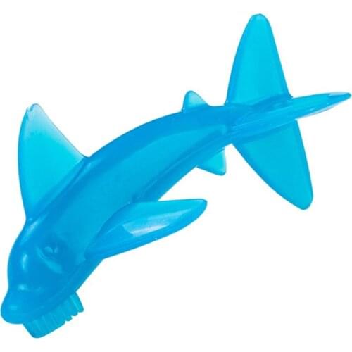 Little Whale Infant Silicone Molar Fixer Toothbrush Soft And Safe Dolphin Design Attractive Toothbrush