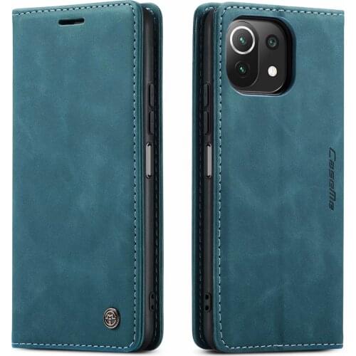 For Xiaomi Mi 11 Lite Leather Case for Coque Xiaomi Mi 11 / Mi 10T Pro Auto Magnetic Wallet Flip Cover Mi 10T Lite Mi11 Etui