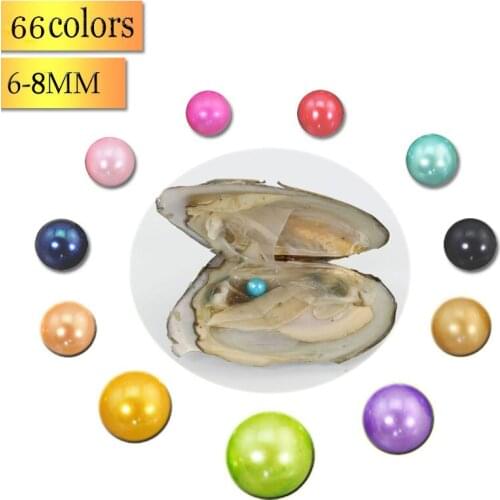 Bulk 20pcs 6-7mm AAAA Pearl Freshwater Cultured Love Wish Pearl Oyster Mussel Mixed Colors Natural Pearls Akoya Oyster FP268