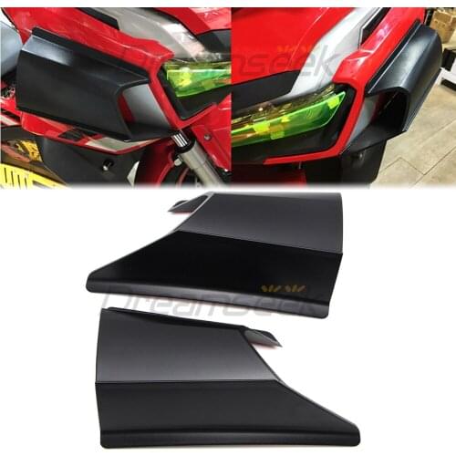 Side Winglet Wind Cover for Honda ADV150 ADV 150 2019 2020 2021 Front Light Cowl Black Fin Spoiler Trim Panel Fairing Protector