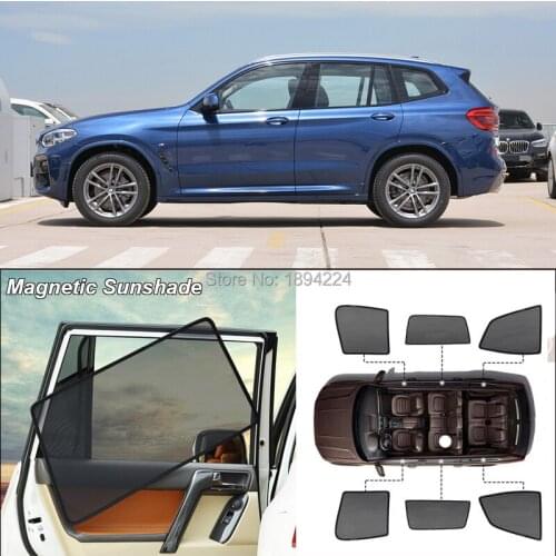 Car Side Windows Magnetic Sun Shade UV Protection Ray Blocking Mesh Visor For BMW X3 2018-2019