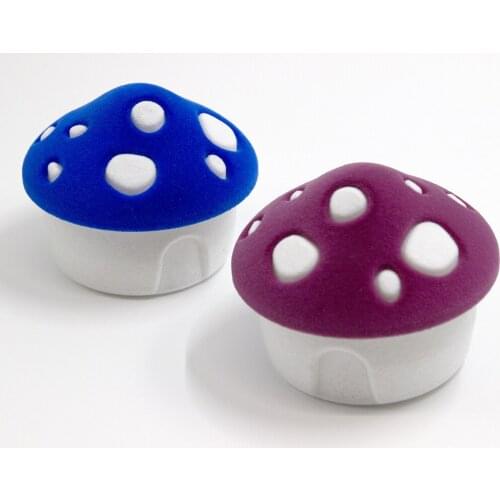 Cute Mushroom Head Velvet Jewelry Box Earring Display Organizer Box Showcase