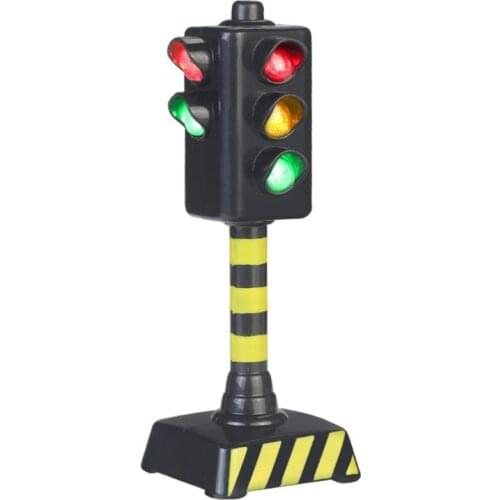 Mini Traffic Signs Road Light Block with Sound LED Children Kids Educational